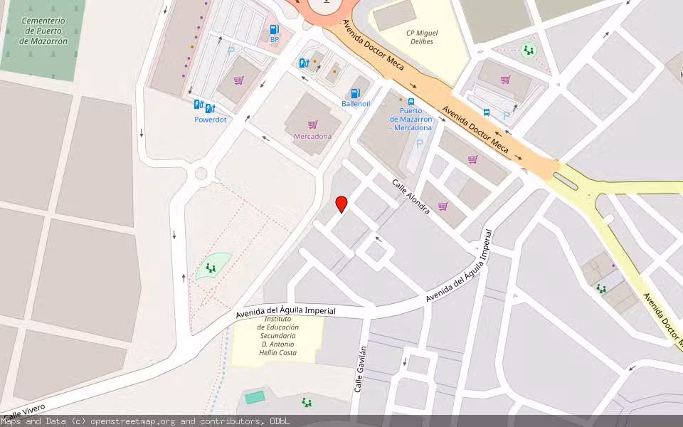 Mapa de Subasta Inmueble (Vivienda) en Mazarrón, Murcia