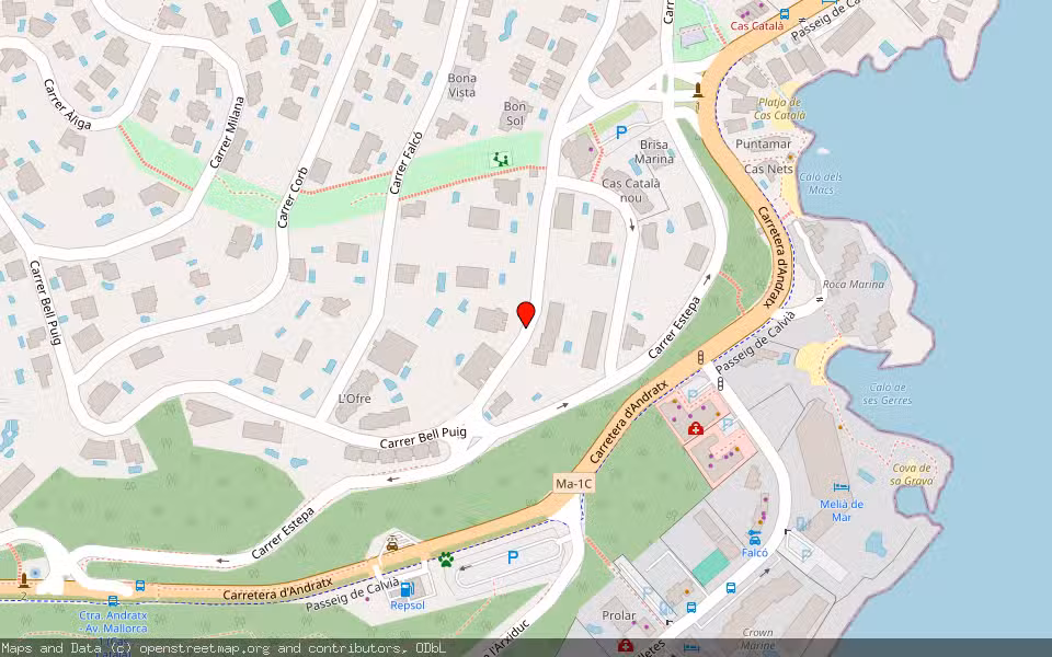 Mapa de Subasta Inmueble (Vivienda) en Calvia, Illes Balears