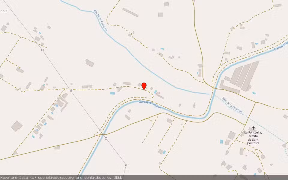 Mapa de Subasta Inmueble (Finca rústica) en Les Borges Blanques, Lleida