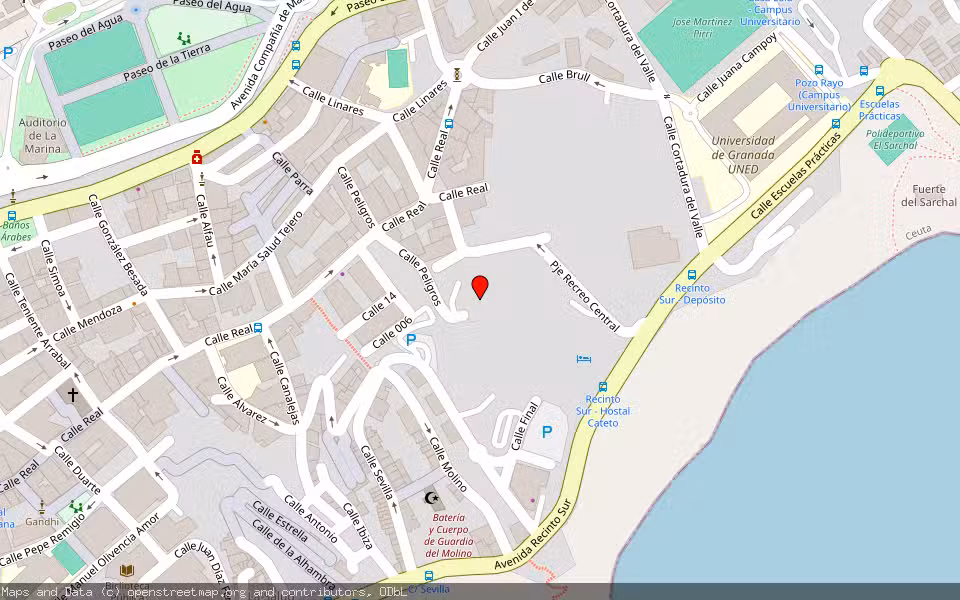 Mapa de Subasta Inmueble (Garaje) en Ceuta