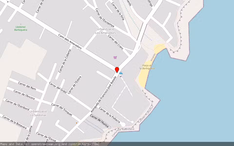 Mapa de Subasta Inmueble (Vivienda) en Vinaros, Castellón/Castelló