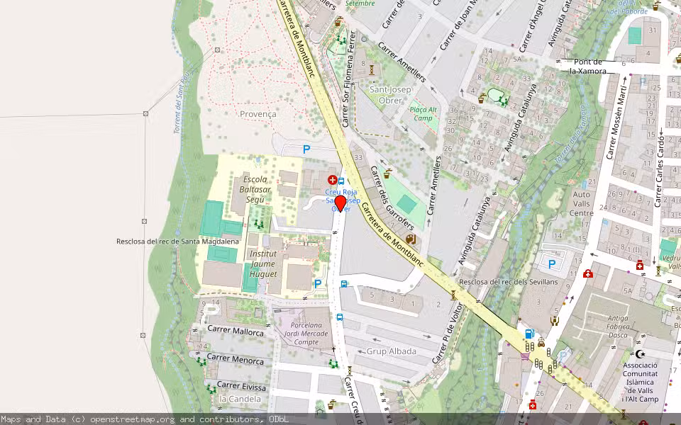 Mapa de Subasta Inmueble (Vivienda) en Valls, Tarragona