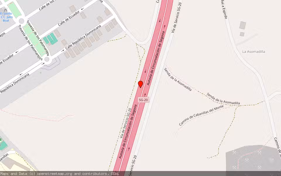 Mapa de Subasta Inmueble (Garaje) en La Lastrilla, Segovia