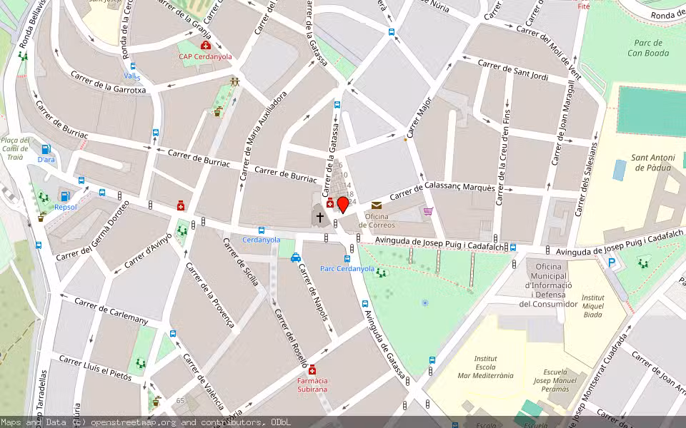 Mapa de Subasta Inmueble (Vivienda) en Mataro, Barcelona