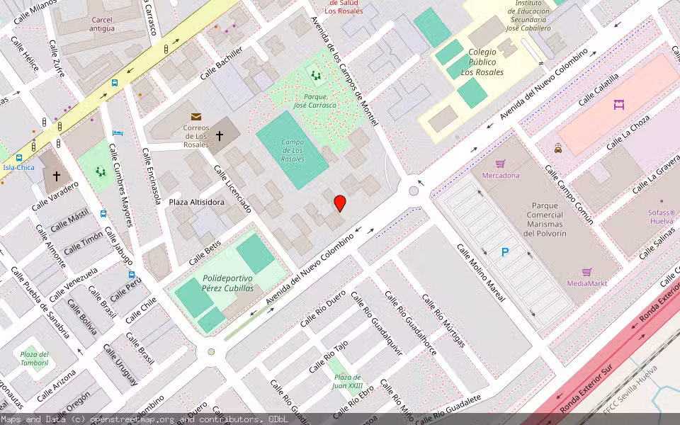 Mapa de Subasta Inmueble (Vivienda) en Huelva