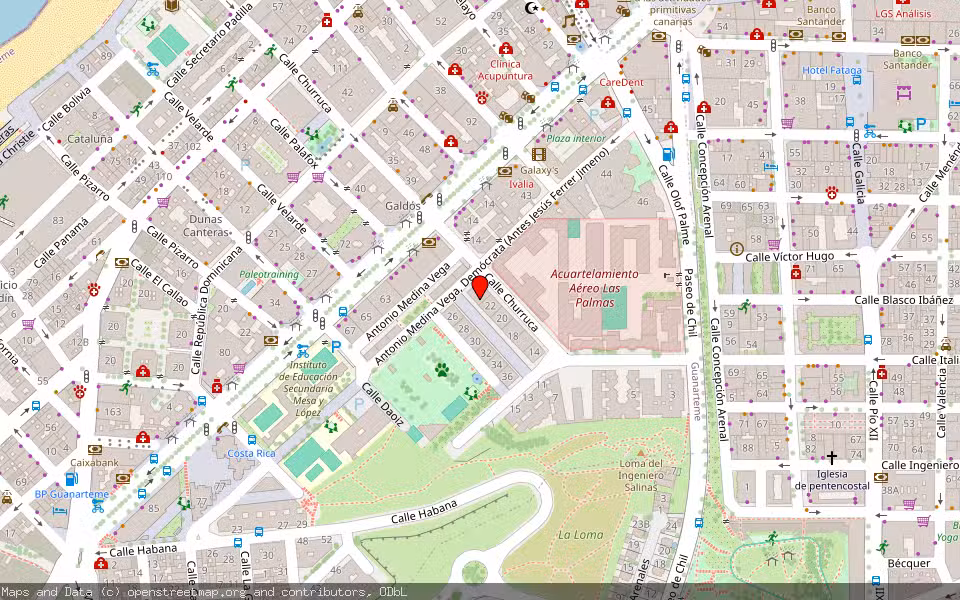 Mapa de Subasta Inmueble (Vivienda) en Las Palmas Gc, Las Palmas