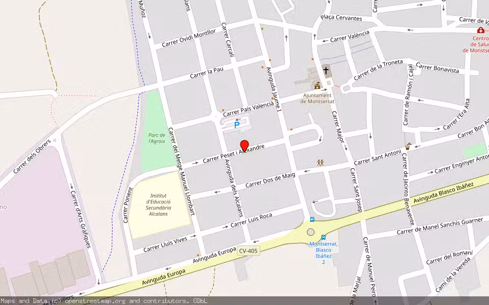 Mapa de Subasta Inmueble (Vivienda) en Montserrat, Valencia/València