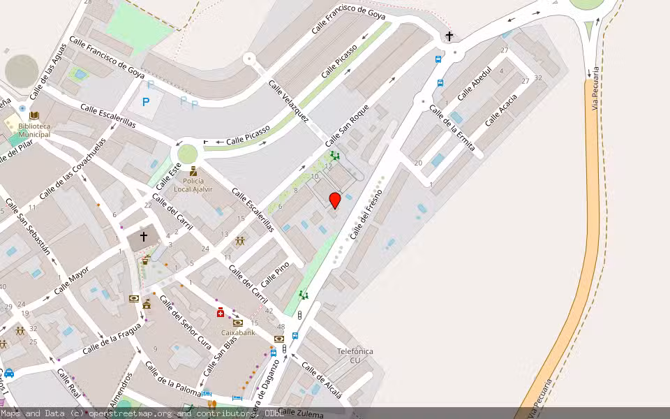 Mapa de Subasta Inmueble (Garaje) en Ajalvir, Madrid