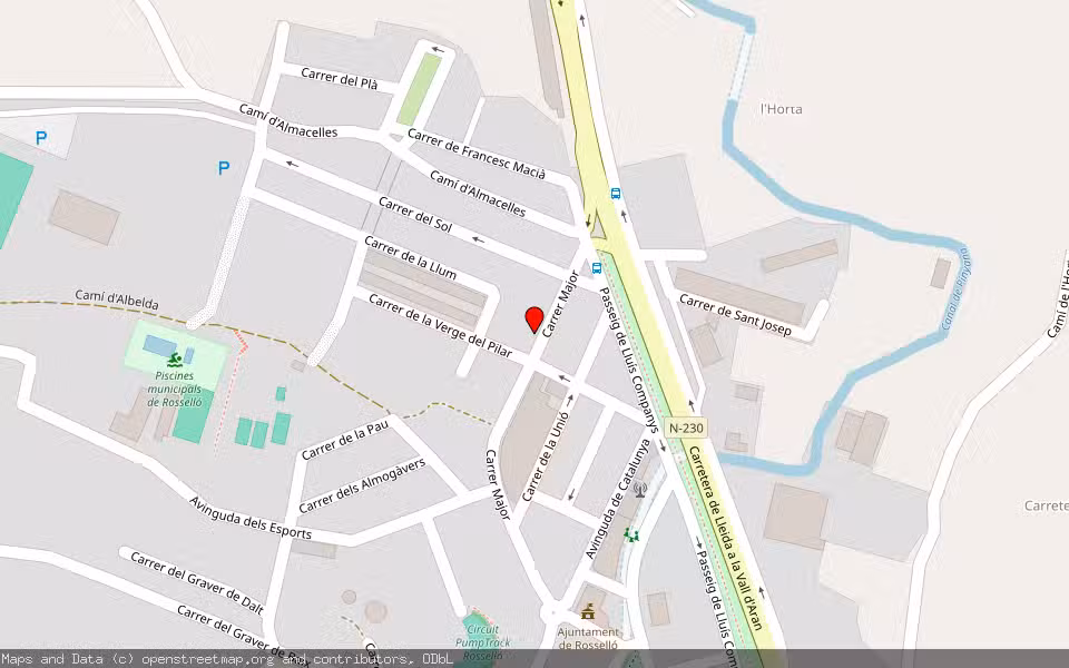 Mapa de Subasta Inmueble (Vivienda) en Rosselló, Lleida