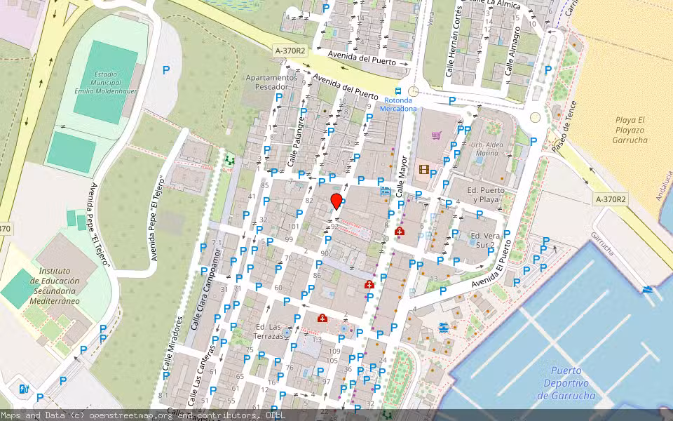 Mapa de Subasta Inmueble (Vivienda) en Garrucha, Almería