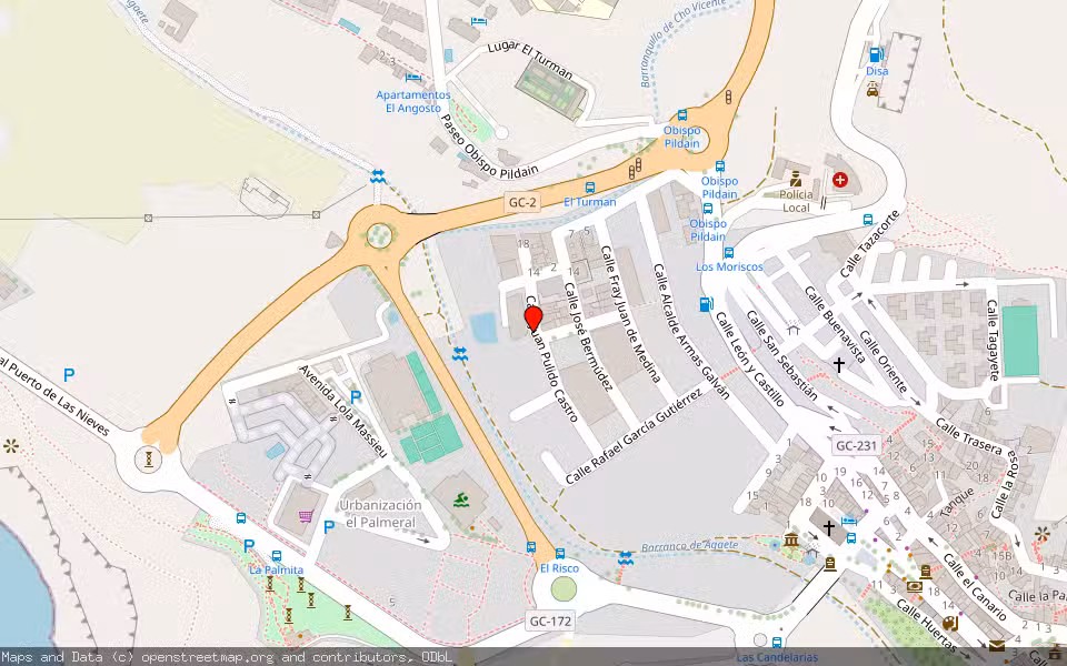 Mapa de Subasta Inmueble (Vivienda) en Agaete, Las Palmas