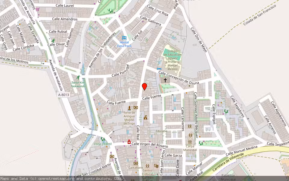 Mapa de Subasta Inmueble (Nave industrial) en Burguillo, Sevilla