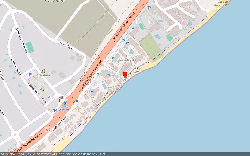 Mapa de Subasta Inmueble (Vivienda) en Estepona, Málaga