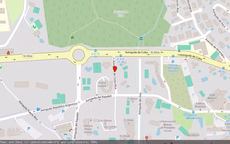 Mapa de Subasta Inmueble (Otros) en Benidorm, Alicante/Alacant