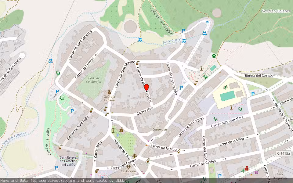 Mapa de Subasta Inmueble (Vivienda) en Castellar Del Valles, Barcelona