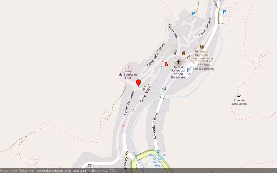 Mapa de Subasta Inmueble (Vivienda) en Alfondeguilla, Castellón/Castelló