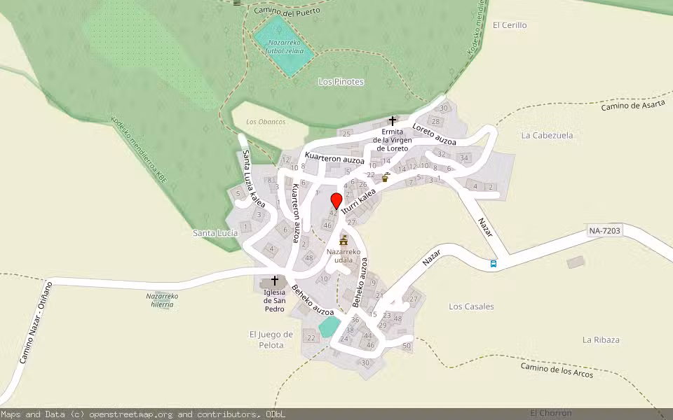Mapa de Subasta Inmueble (Vivienda) en Nazar, Navarra