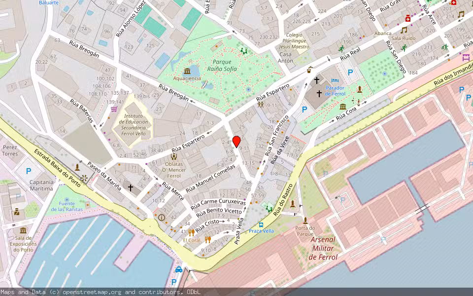 Mapa de Subasta Inmueble (Vivienda) en Ferrol, A Coruña