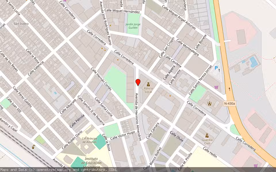 Mapa de Subasta Inmueble (Local comercial) en Almansa, Albacete