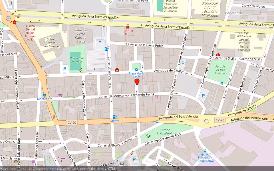 Mapa de Subasta Inmueble (Vivienda) en Onda, Castellón/Castelló
