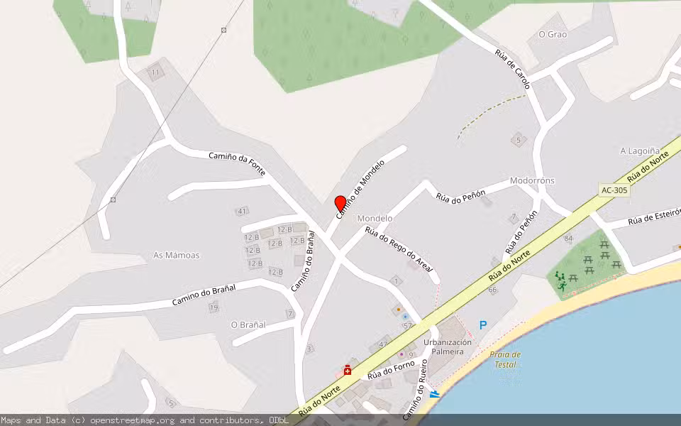 Mapa de Subasta Inmueble (Vivienda) en Ribeira, A Coruña