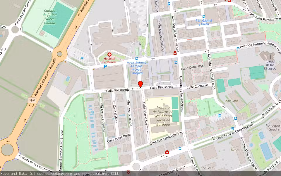 Mapa de Subasta Inmueble (Local comercial) en Merida, Badajoz