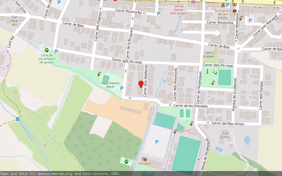 Mapa de Subasta Inmueble (Vivienda) en Sant Gregori, Girona