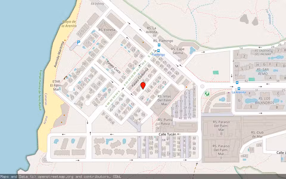 Mapa de Subasta Inmueble (Garaje) en Arona, Santa Cruz de Tenerife