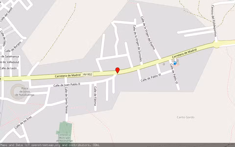 Mapa de Subasta Inmueble (Garaje) en Navaluenga, Ávila