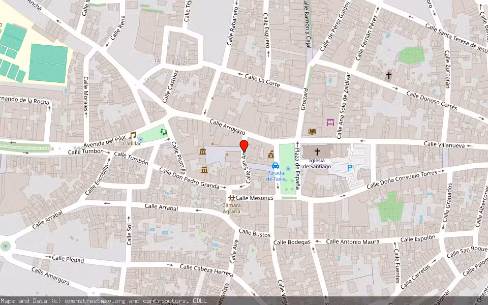 Mapa de Subasta Inmueble (Garaje) en Don Benito, Badajoz