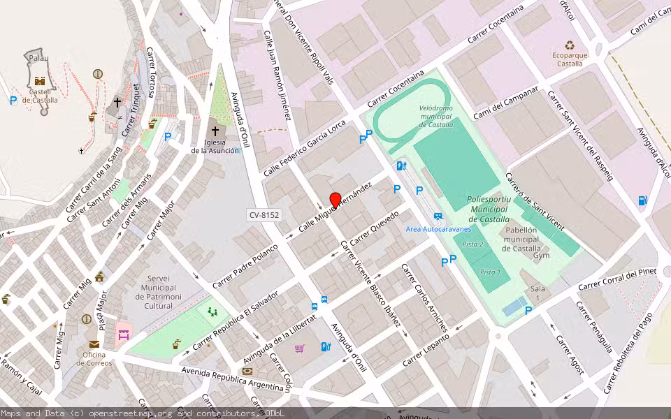 Mapa de Subasta Inmueble (Vivienda) en Castalla, Alicante/Alacant