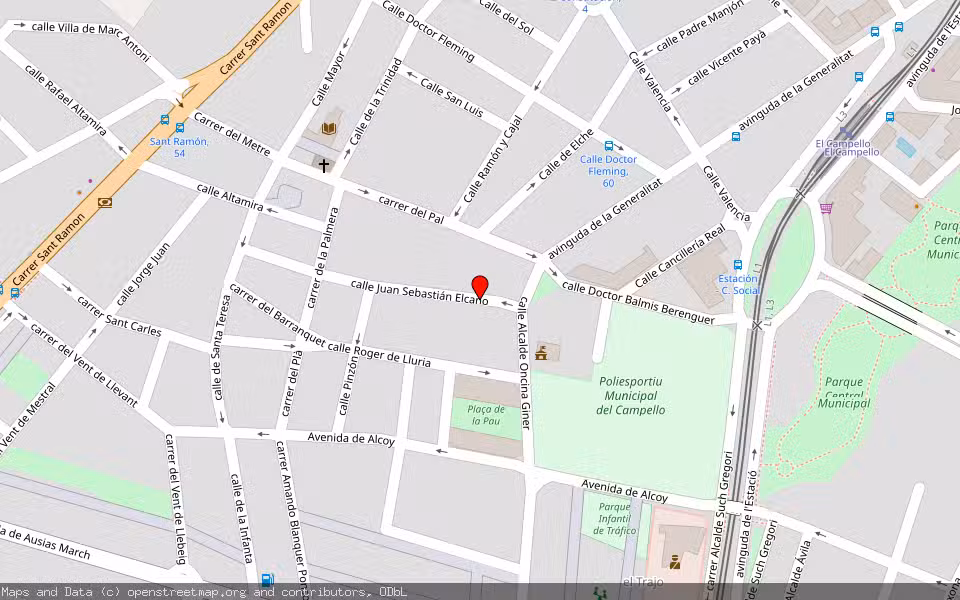 Mapa de Subasta Inmueble (Garaje) en El Campello, Alicante/Alacant