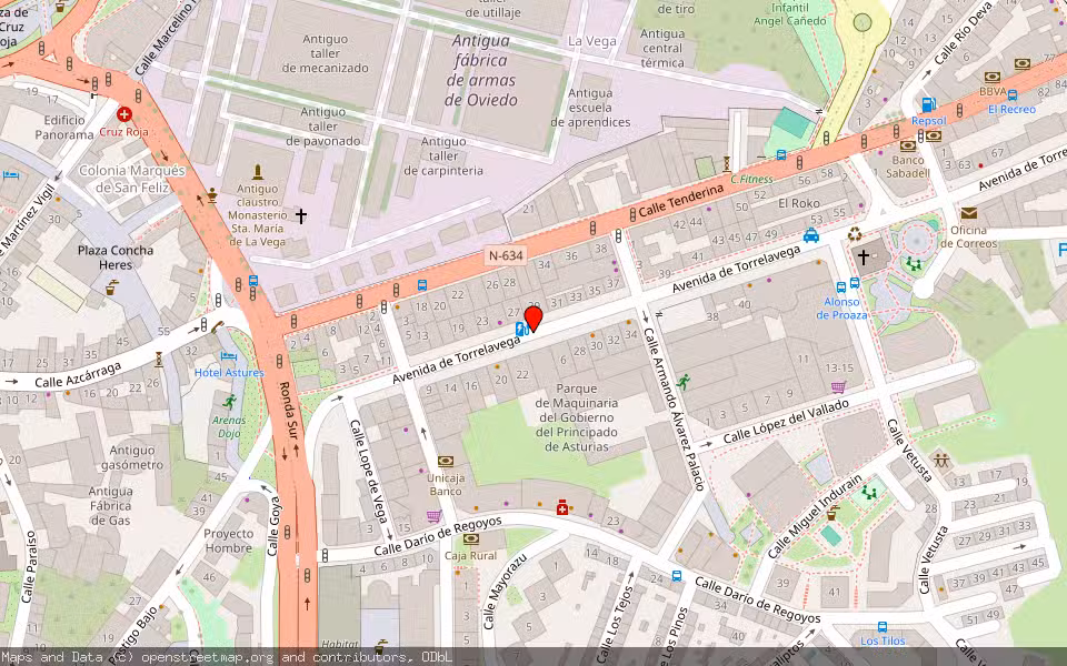 Mapa de Subasta Inmueble (Vivienda) en Oviedo, Asturias