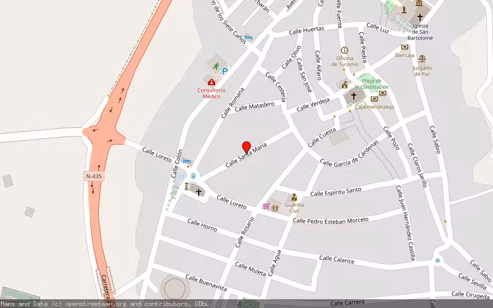 Mapa de Subasta Inmueble (Vivienda) en Higuera La Real, Badajoz