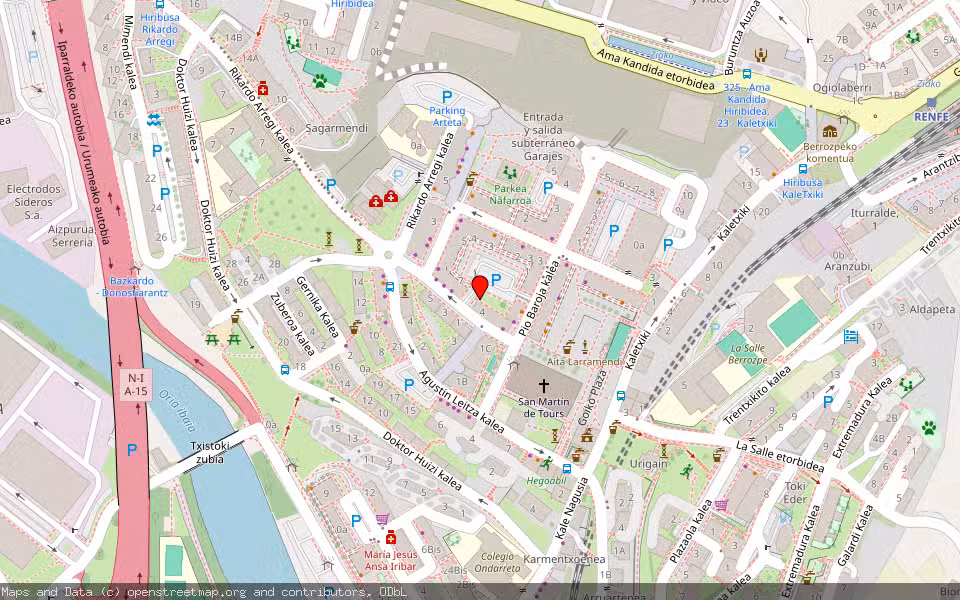 Mapa de Subasta Inmueble (Local comercial) en Andoain, Gipuzkoa