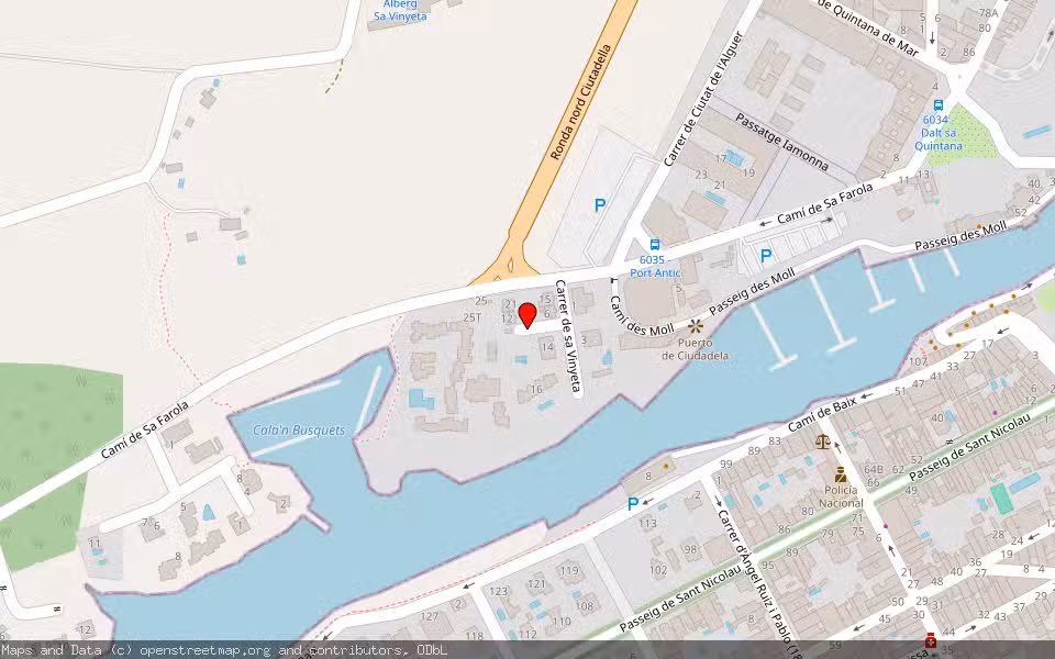 Mapa de Subasta Inmueble (Vivienda) en Ciutadella De Menorca, Illes Balears