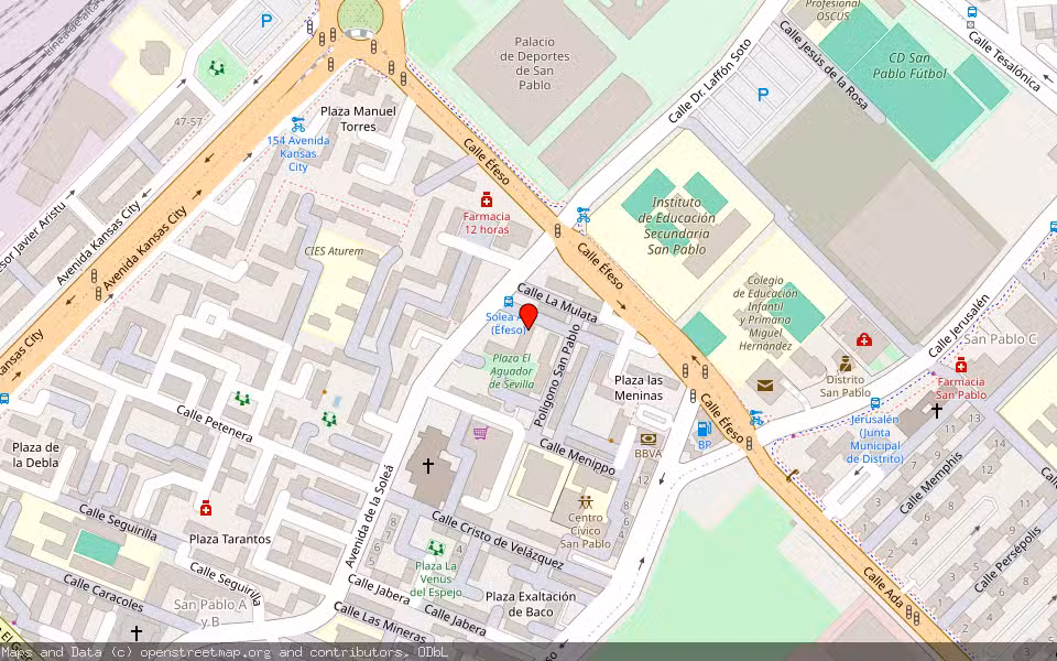 Mapa de Subasta Inmueble (Garaje) en Sevilla