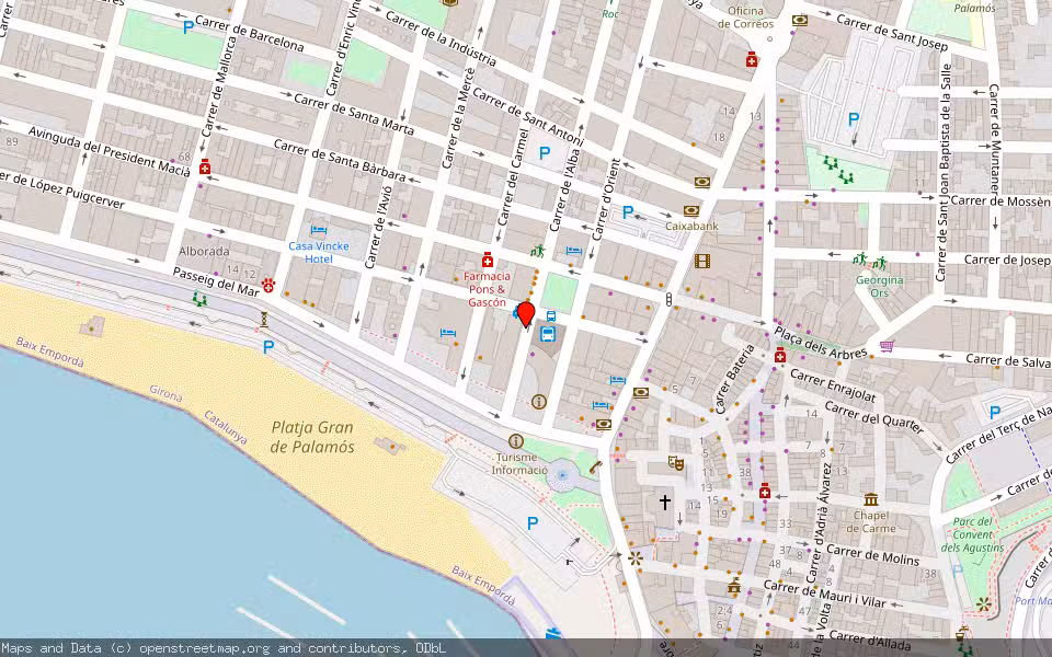 Mapa de Subasta Inmueble (Vivienda) en Palamos, Girona