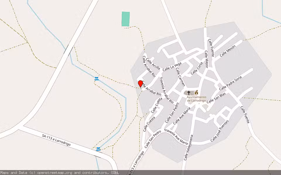 Mapa de Subasta Inmueble (Vivienda) en Larrodrigo, Salamanca