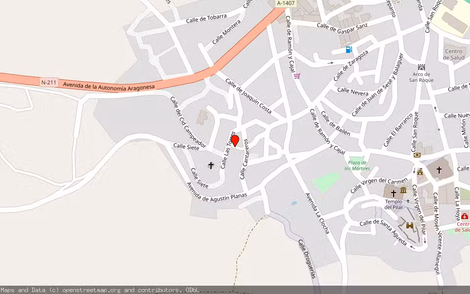 Mapa de Subasta Inmueble (Vivienda) en Calanda, Teruel