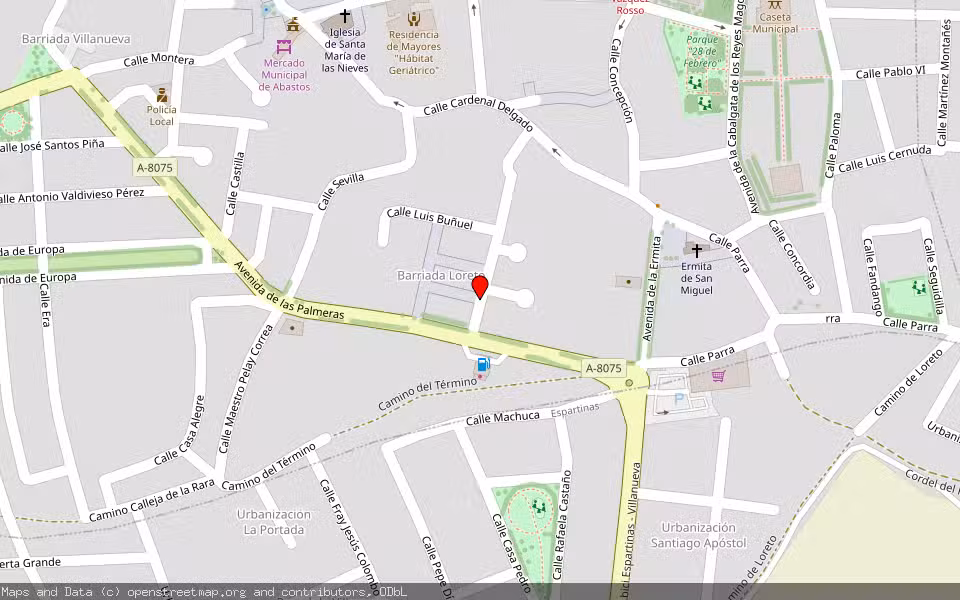 Mapa de Subasta Inmueble (Vivienda) en Villanueva Del Ariscal, Sevilla