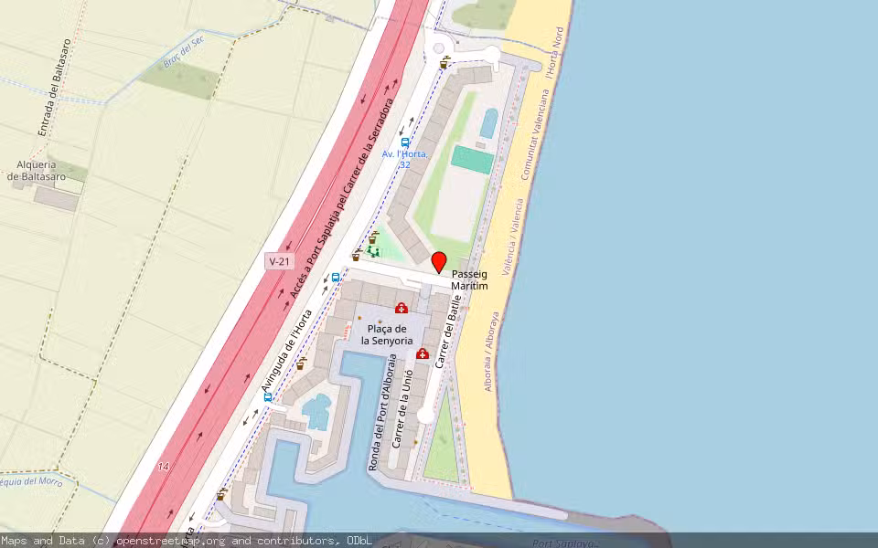 Mapa de Subasta Inmueble (Vivienda) en Alboraia, Valencia/València