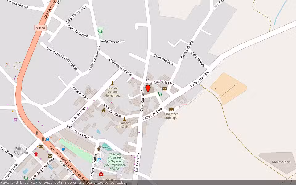 Mapa de Subasta Inmueble (Vivienda) en Morales Del Vino, Zamora