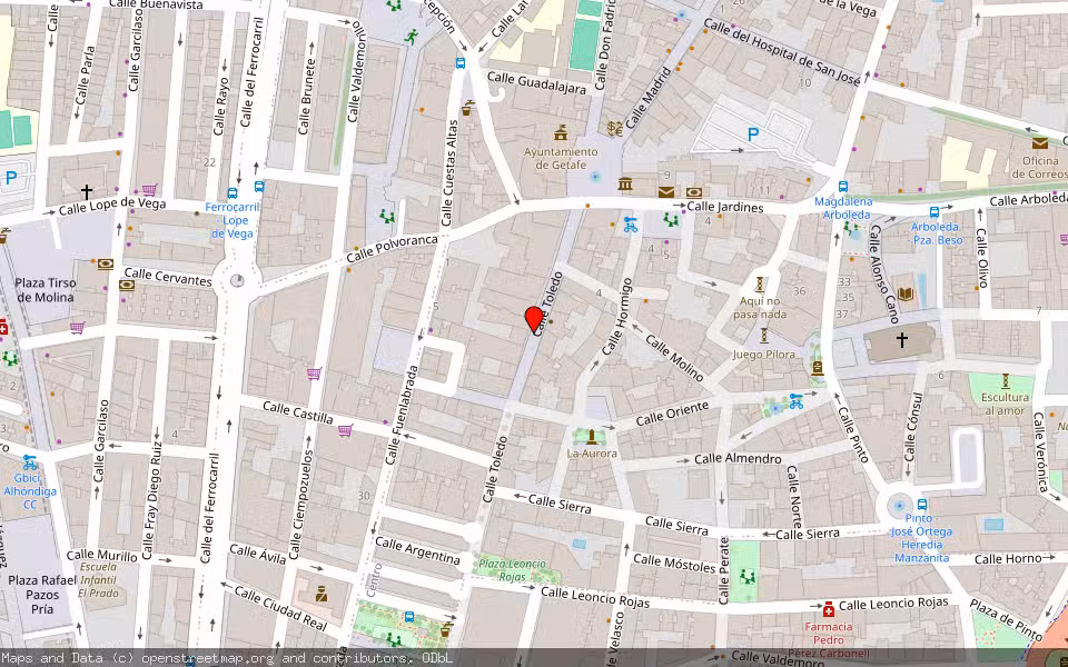 Mapa de Subasta Inmueble (Garaje) en Getafe, Madrid