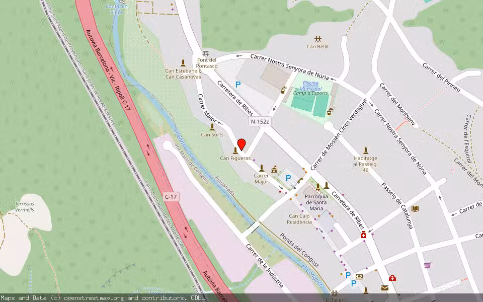 Mapa de Subasta Inmueble (Vivienda) en Aiguafreda, Barcelona