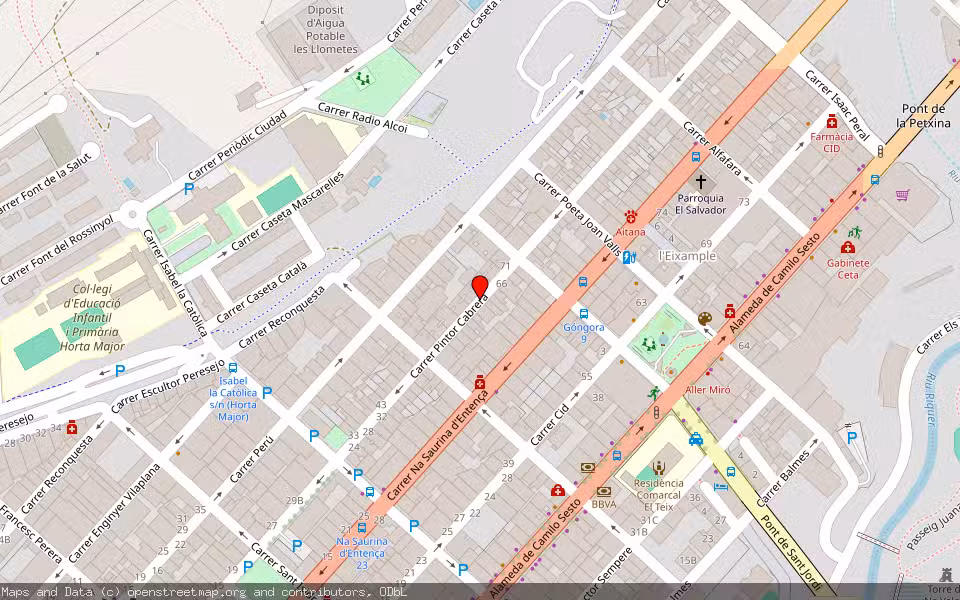 Mapa de Subasta Inmueble (Vivienda) en Alcoy, Alicante/Alacant