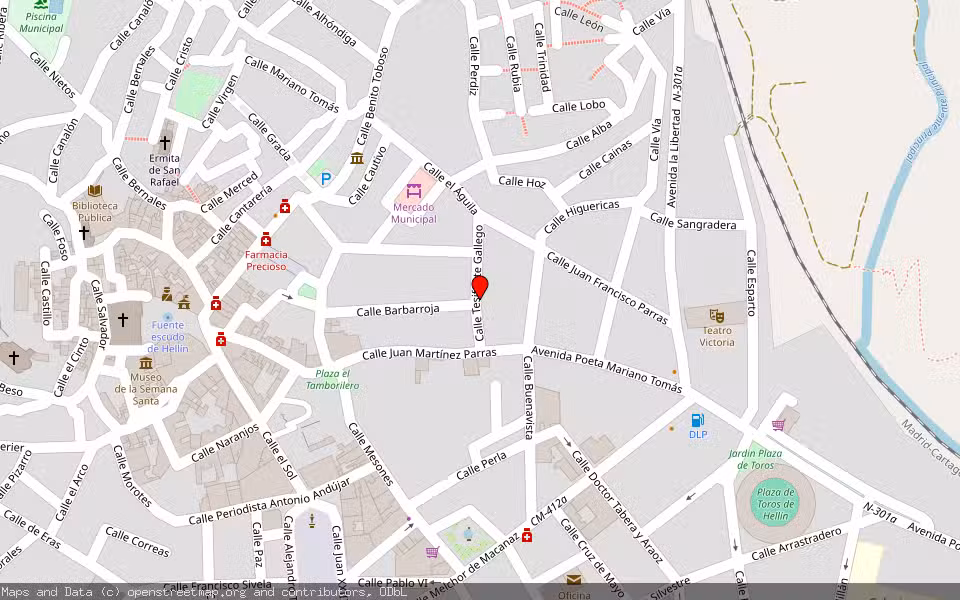 Mapa de Subasta Inmueble (Vivienda) en Hellin, Albacete