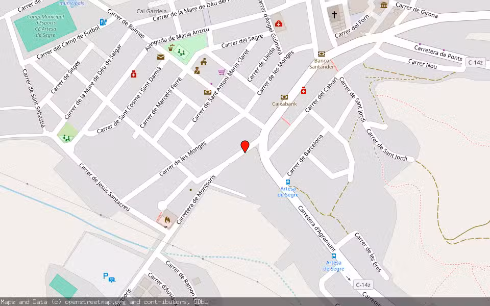 Mapa de Subasta Inmueble (Trastero) en Artesa De Segre, Lleida