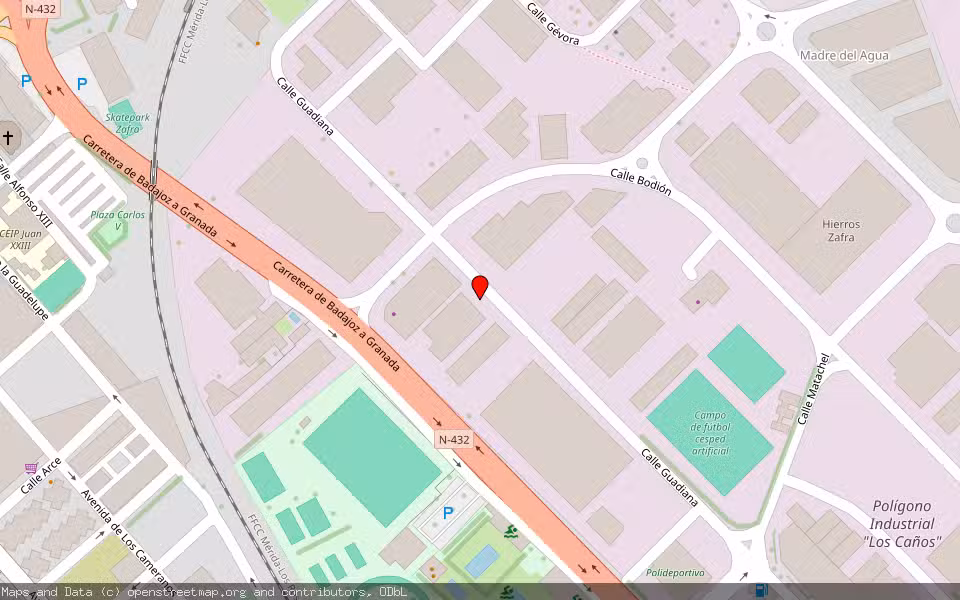 Mapa de Subasta Inmueble (Solar) en Zafra, Badajoz