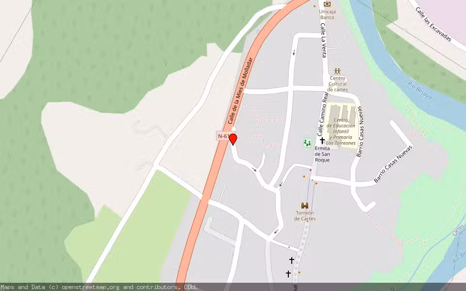 Mapa de Subasta Inmueble (Vivienda) en Cartes, Cantabria